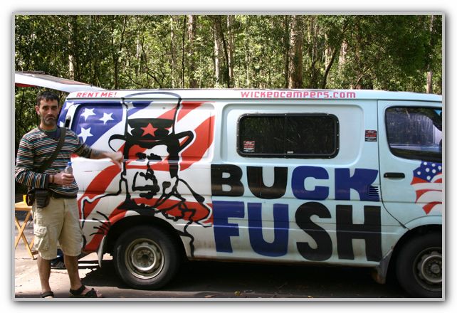 Stuart at Erskine Falls with Wicked Van Feb 2007